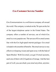 Cox customer service number