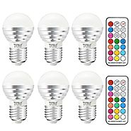 Yangcsl 3W Timing Remote Controller RGBW Color Changing LED Light Bulbs, Double Memory and Wall Switch Control, RGB +...
