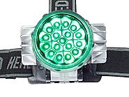 17 Bulb Green LED Headlamp for Photoperiod Sensitive Plants in Indoor Hydroponics & Grow Room Gardening by Happy Hydro