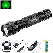 Comunite Portable Cree 1000LM LED Flashlight Hunting Fishing Light Torch Set with Scope Gun Mount and Remote Pressure...