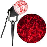 Gemmy Lightshow Kaleidoscope Red Projection Stake Holiday Spotlight Light for Christmas