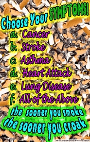 (b70) Poster #161- Anti-Tobacco, Chew Prevention, Stop Cigarette Use Classroom Poster