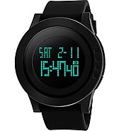 Aposon Men's Digital Sports Wrist Watch LED Screen Large Face Electronics Military Watches Waterproof Alarm Stopwatch...