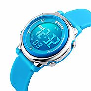 Kids Digital Watch Outdoor Sports Watches Boy Girls LED Alarm Wrist watch Children's Wristwatches Blue