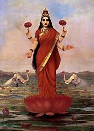 Mahalakshmi by Raja Ravi Verma