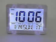 Surborder Shop Digital Alarm Clock Battery Operated with Large Display, Snooze - Travel Alarm Clock and Home Alarm Cl...