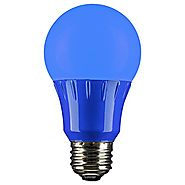 Sunlite 80145 Blue LED A19 3 Watt Medium Base 120 Volt UL Listed LED Light Bulb, last 25,000 Hours