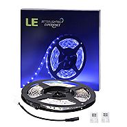 LE 16.4ft LED Flexible Strip Lights, 300 Units SMD 2835 LEDs, 12V DC Non-waterproof, LED ribbon, DIY Indoor Party Chr...