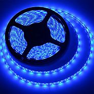 MEILI LED Light Strip SMD 3528 16.4 Ft 5 Meter Waterproof 300 LEDs 12V Flexible Rope Light (No Power Supply), Blue