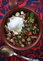 Spiced Lentils with Yogurt, Almonds and Mint