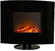 Estate Design Springfield 24-Inch Black Panoramic Glass Fireplace Heater