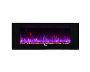 Caesar Fireplace Caesar Luxury Linear Wall Mount Recess Backlight Freestanding Multicolor Flame Electric Fireplace, 6...