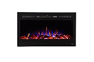 Touchstone Sideline Recessed Mounted Electric Fireplaces (36 Inches)