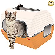 No 1 Rated – Cat Toys & Playhouse- Best Indoor Cardboard Cat House & Toy – Now with Corrugated Scratcher Loun...
