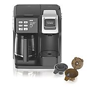 Hamilton Beach Programmable Coffee Maker, Flexbrew Single Serve (K-Cup Packs or Ground Coffee) - (49974)