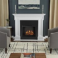 Real Flame 5010E-W Thayer Electric Fireplace, White