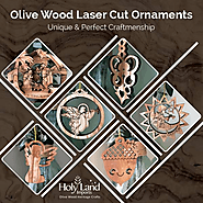 Unique Olive Wood Laser Cut Ornaments