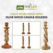 Olive Wood Candle Holders Online