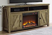 Ameriwood Home Farmington Electric Fireplace TV Console for TVs up to 60", Natural