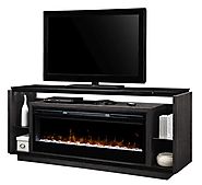 Dimplex David Sparkling Ember Bed Electric Fireplace TV Stand in Smoke