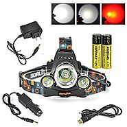 Boruit Headlamp with Red Light - Hunting Red Headlight- Red Backlight – Rechargeable & 3 Mode- Perfect Night Vision H...
