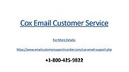 Cox Email Customer Service Toll-Free Number +1-800-425-9822 by chrisvoks9 - Dailymotion