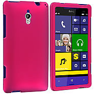 Hot Pink Hard Rubberized Case Cover for HTC 8XT :: Cell Phone Cases
