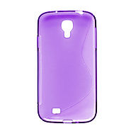 Samsung Galaxy S4 i9500 - Skin Case Tpu Transparent S Shape Purple 505 :: Samsung Galaxy S4 Cases