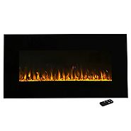 Electric Fireplace Wall Mounted, LED Fire and Ice Flame, With Remote 36 inch by Northwest