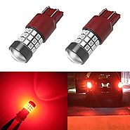 Alla Lighting 39-SMD High Power 2835 Chipsets Xtremely Super Bright 7443 7440 T20 Red LED Bulbs for Brake Tail Light