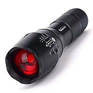 Alonefire high powered led tactical flashlight nightlight red green detachable lense magnetic tail xml T6 adjustable ...