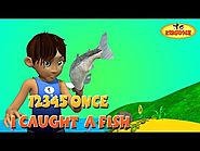 kids Rhymes: 12345 Once I Caught A Fish Alive! 3D Nursery Rhymes with Lyrics The Numbers Song - KidsOne