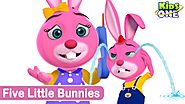 Kids Animation | Five little bunnies | Animated Rhymes | (Repeat Loop)