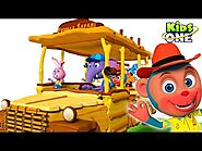 Wheels On the Wooden Bus Jungle Safari with Animals Nursery Rhymes for Kids by KIDSONE