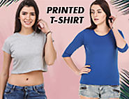 Printed Online 3 4 T Shirts for Women- Revive Casual Fashion in a Printed Manner