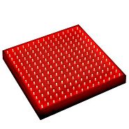 HQRP 14W 225 LED Red Grow Light Panel for growing Flowers Bonsai, Orchids, Saffrons, Hibiscus + Hanging Kit + UV Meter