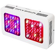 MAXSISUN 320W LED Grow Light 12-band Full Spectrum Veg and Bloom Switches with Secondary Optics Lens for Indoor Plants