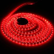 Red LED Strip light, Waterproof LED Flexible Light Strip 12V with 300 SMD 3528 LED, 16.4 Ft / 5 Meter