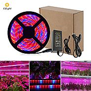 Elflight LED Plant Grow Strip Light(Power Adapter Included),5050 Waterproof Full Spectrum Red Blue 4:1 Growing Lamp A...