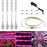 Topled Light LED Plant Grow Strip Light with Power Adapter,Full Spectrum SMD 5050 Red Blue 4:1 Rope Light for Aquariu...