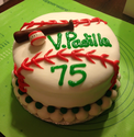 Baseball 75th Birthday Cake