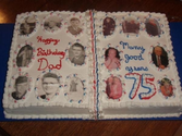 Photo Memories 75th Birthday Cake