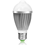 Litake Motion Sensor Light Bulb, 7W E27 PIR Infrared Motion Detection LED Bulb, Auto On/Off Night Lights for Porch, C...