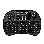 (Updated 2017,Backlit) Rii i8+ 2.4GHz Mini Wireless Keyboard with Touchpad Mouse, LED Backlit, Rechargable Li-ion Bat...