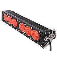 Lightronic 11.3inch 60W Off Road Single Row Amber Led Fog Light Bar Kit Flood Beam For 4X4 ATV 4WD SUV Truck UTE