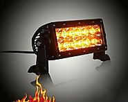 KAWELL Led Fog Light 36W AMBER WHITE Spot and Flood Combo Beam Off Road LED Light Bar-suitable for Off-road Vehicle/A...