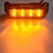 KAWELL® 12W 5.5" DC 9-32V 3000K 800LM 60 Degree LED Amber Light for ATV/Jeep/boat/suv/truck/car/4x4 Amber LED Flood b...