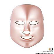 LED Photon Therapy Seven color Light Treatment Facial Beauty Skin Care Phototherapy Mask Rose Gold