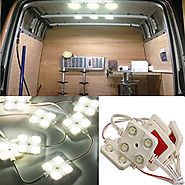 AUDEW 40 Led White Interior Lights Kitï¼ŒAmpper LED Ceiling Lights Kit For LWB Van Trailer Lorries Sprinter Ducato Tr...