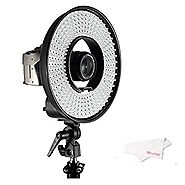 Falcon Eyes DVR-300DVC Dimmable 300-LED Ring Panel Video Light with 3000-7000K Color Temperature